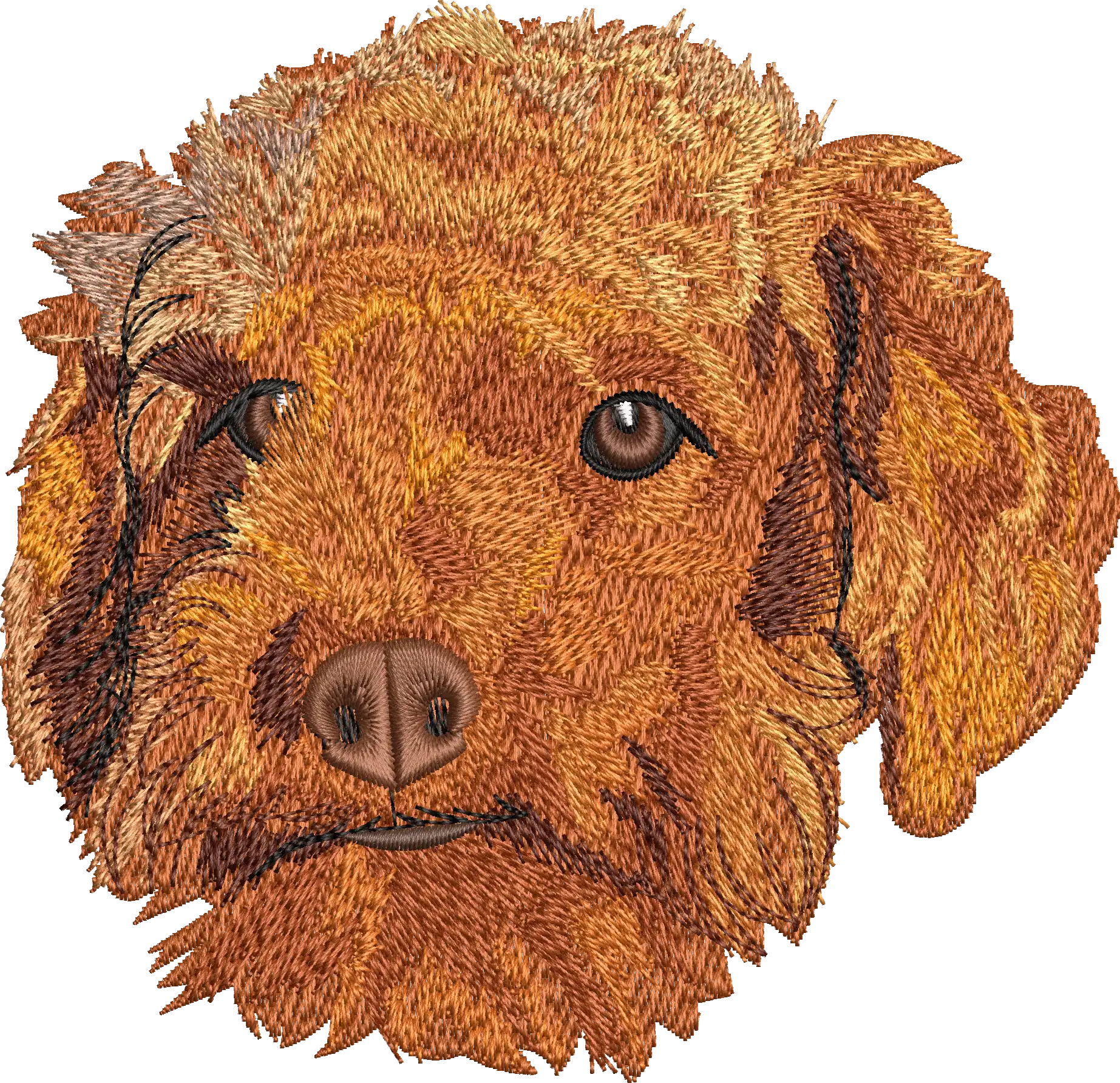 Realistic Dog Embroidery Digitizing